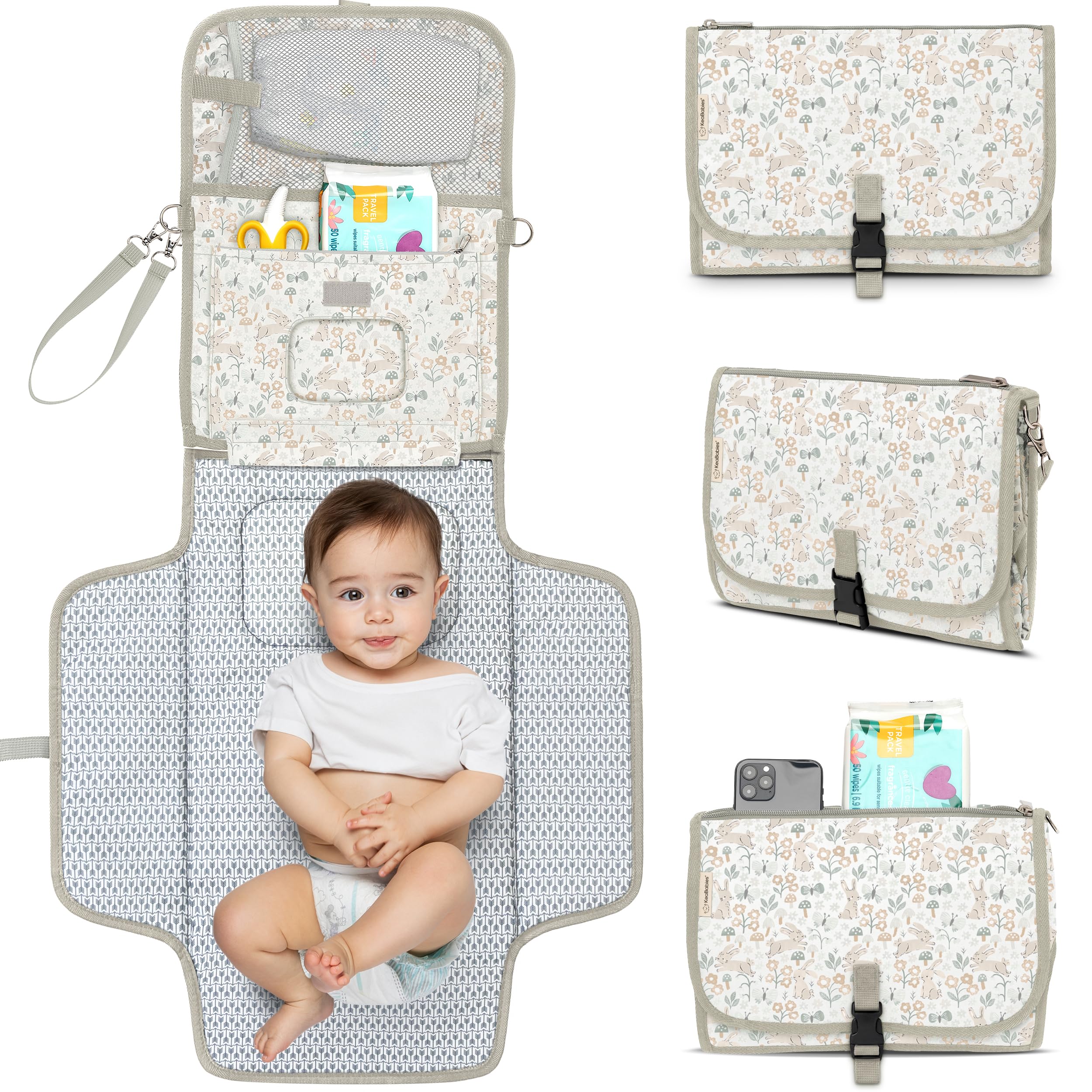 Photo 1 of KeaBabies Portable Diaper Changing Pad (Prairie)