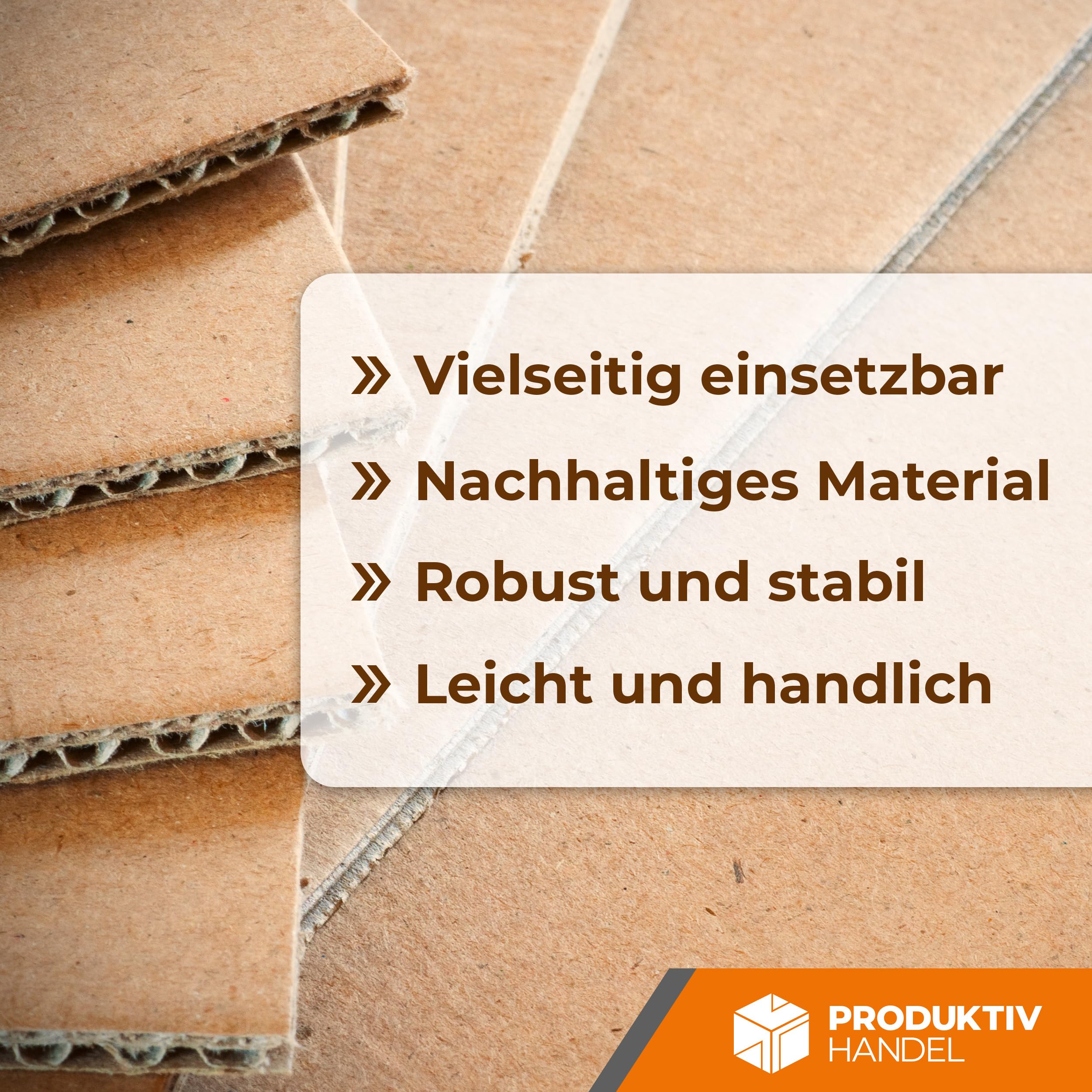 Wellpappe Zuschnitte A3 | 29,7 x 42 cm | 50 Stück Stabiler Bastelkarton braun, ein-wellig (1.01 B) | Ideal für DIY, Modellbau & Kinderbasteln | Produktiv Handel