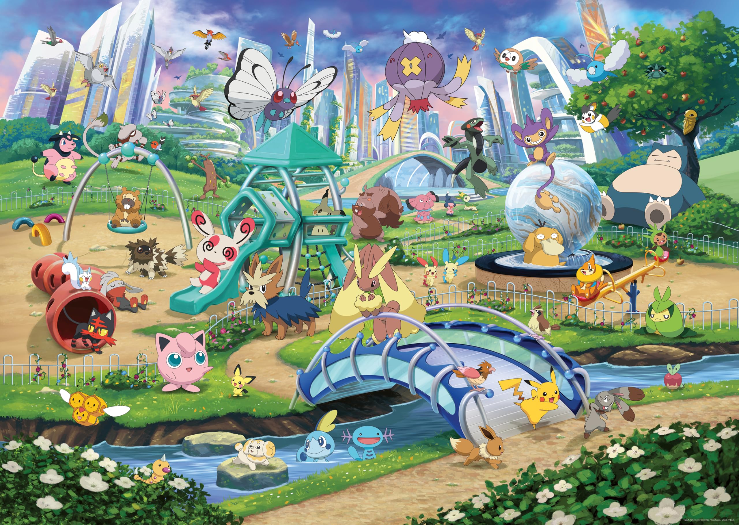 Ravensburger Adult Puzzles Eevee and Park - Ages 12+