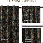 NICETOWN Blackout Curtain 2 Panels, Velvet Drapes Printed Floral Design Vintage Home Decor Back Tab Window Treatment Thermal Insulated for Living Room Bedroom Villa Hall