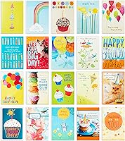 Vista 2 de Hallmark Surtido de tarjetas de cumpleaños, 20 tarjetas con sobres (caja organizadora de tarjetas de recarga) y surtido de tarjetas de cumpleaños