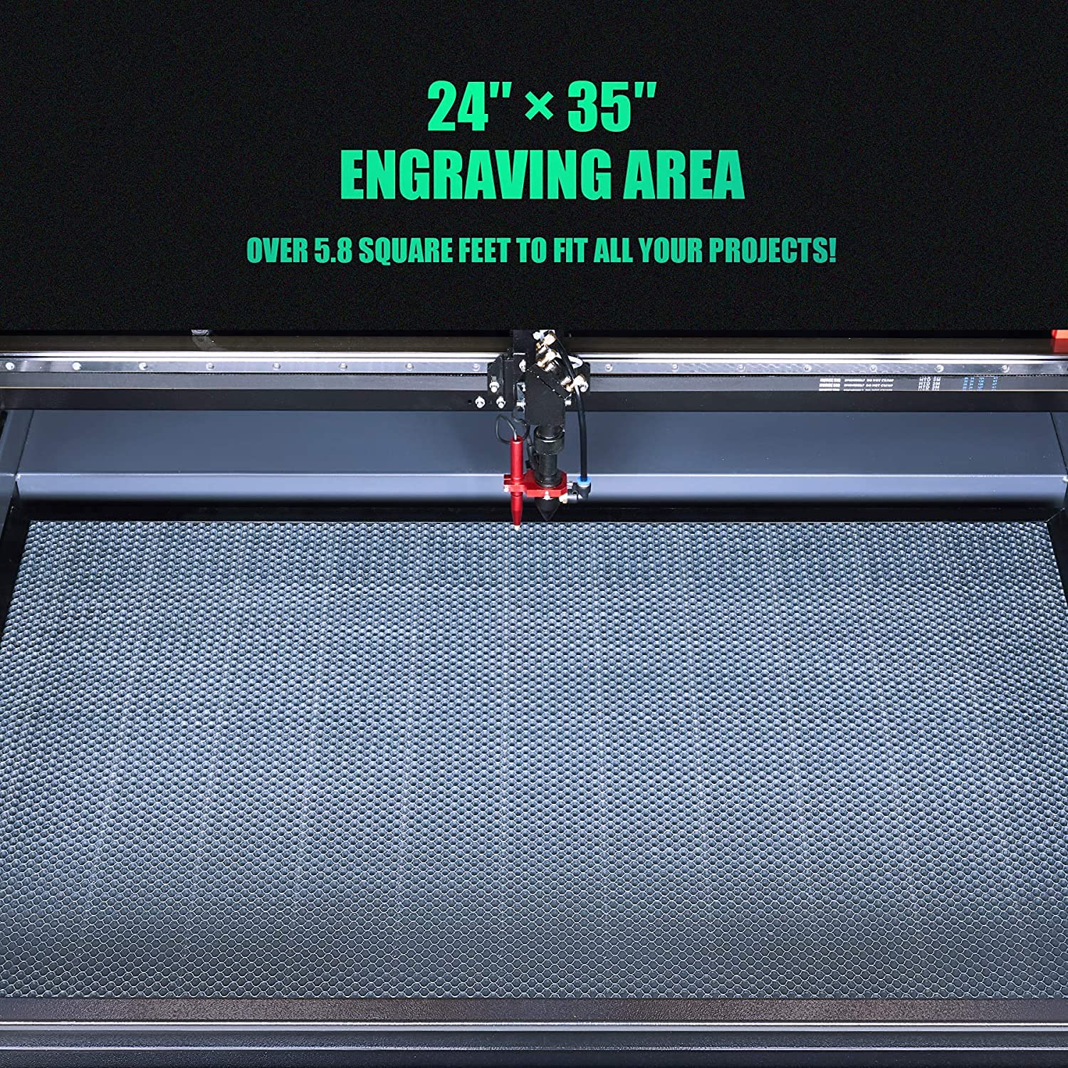 OMTech 80W CO2 Laser Engraver and Cutter with 24x35 Inch Auto Lift