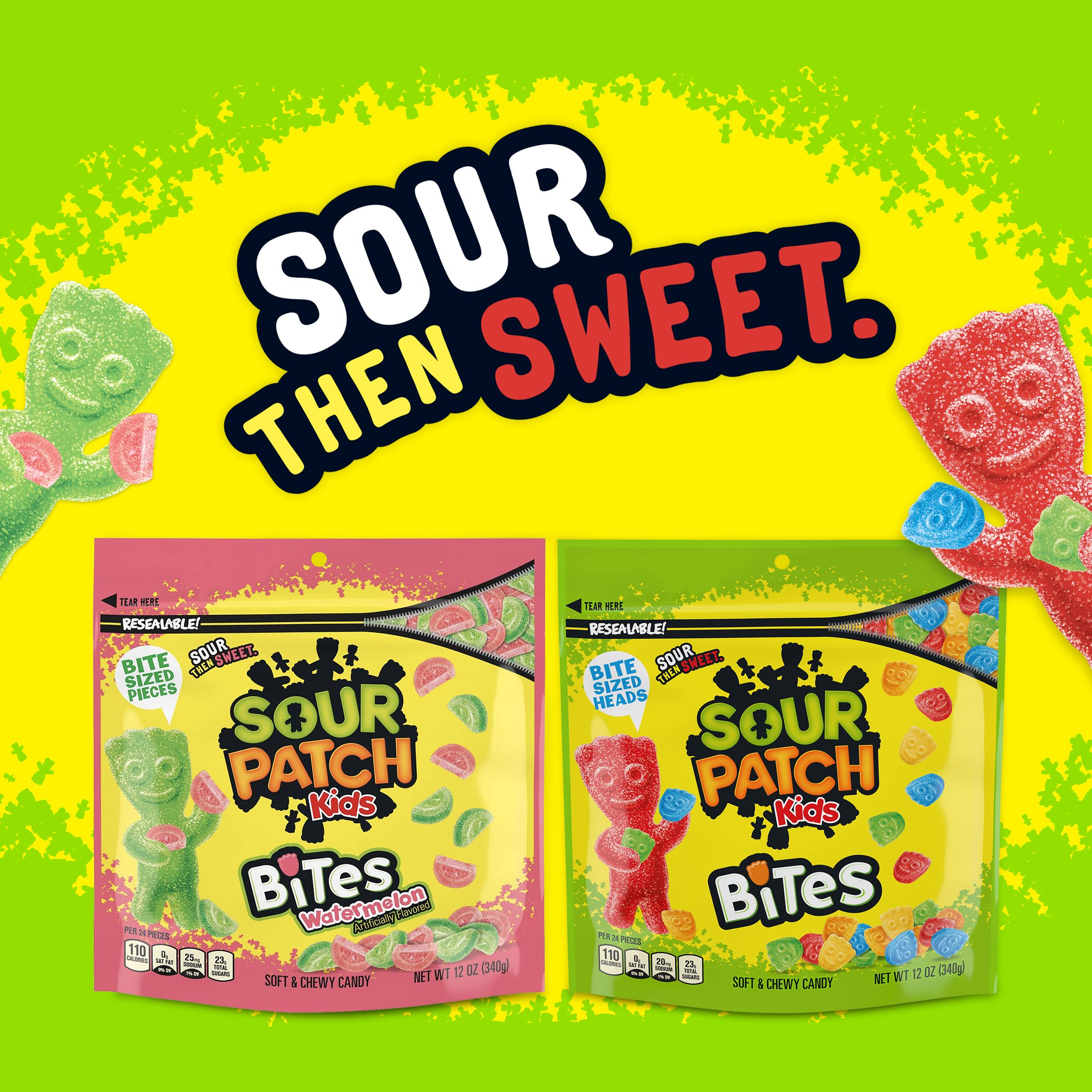 Buy SOUR PATCH KIDS Bites Original and Watermelon Soft & Chewy Candy