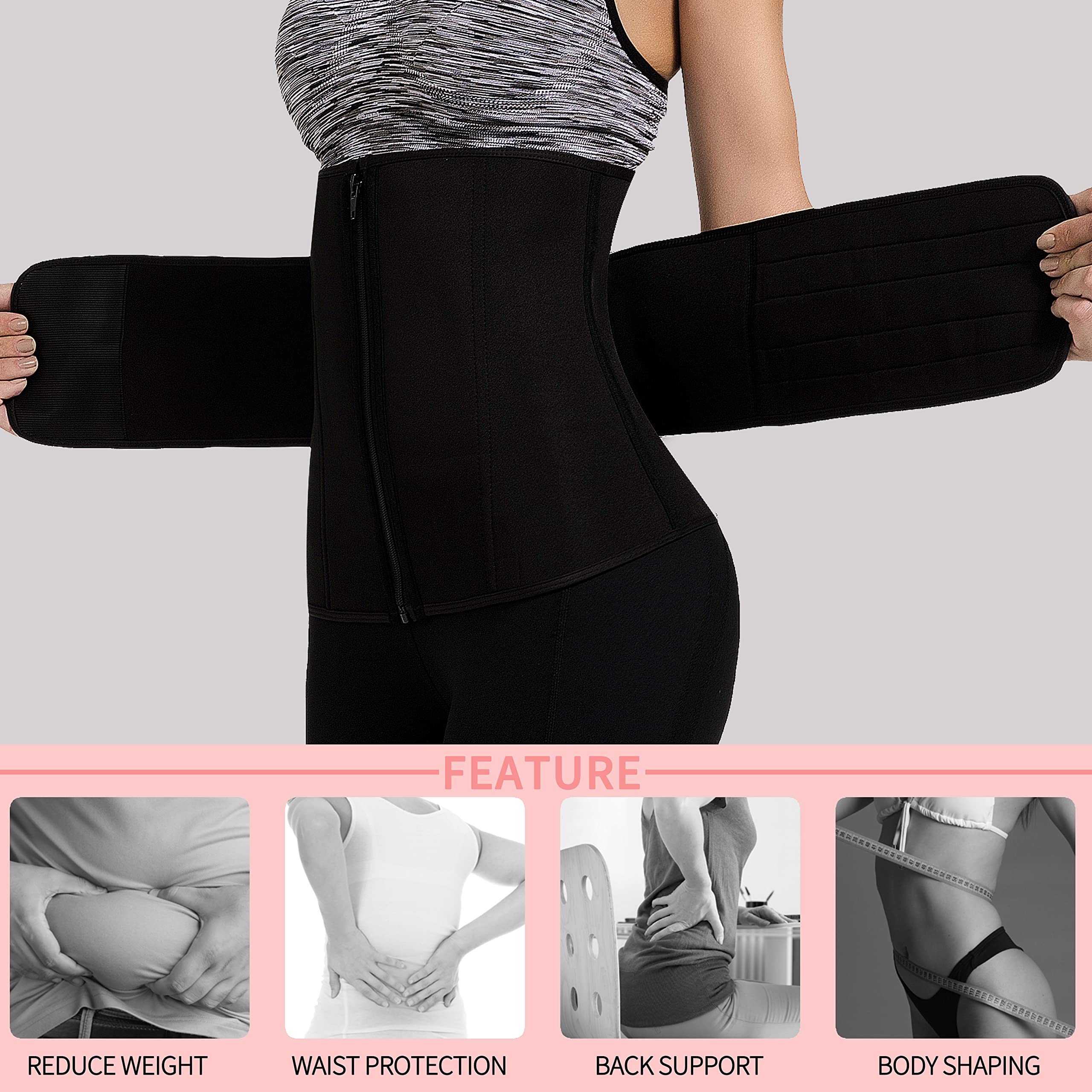 Neopren Sauna Trener Talii Gorset Pas dla Kobiet Odchudzanie Kompresja Trymer Trening Fitness