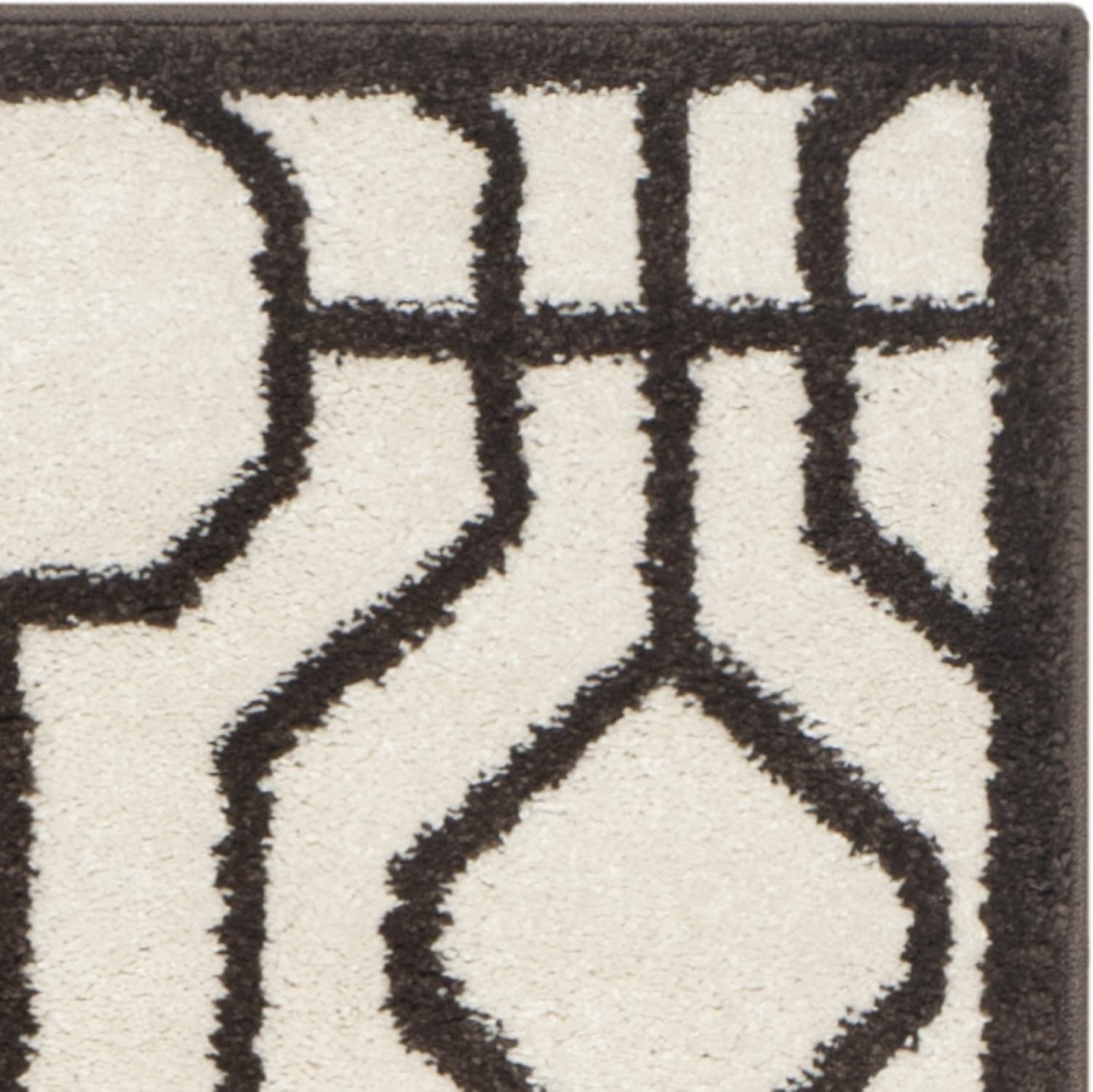 SAFAVIEH Amherst Collection Runner Rug - 2'3" x 7', Ivory & Brown, Geometric Design, Non-Shedding & Easy Care, Ideal for High Traffic Areas in Living Room, Bedroom (AMT416J)