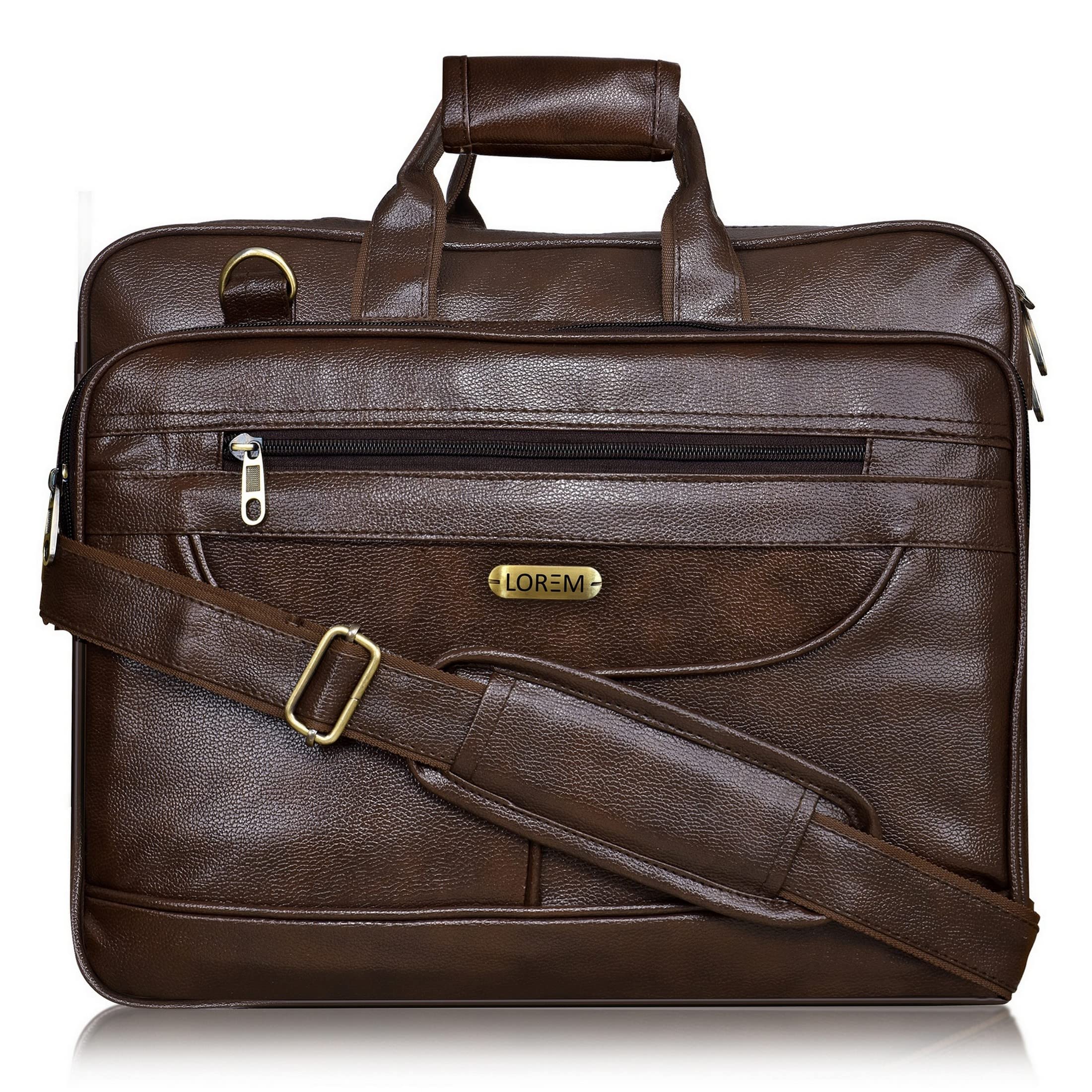 LOREM Chocolate Faux Leather 28L Laptop Messenger Bag for Men BG08-UFBG (B0B58JMXGH) Amazon Price History, Amazon Price Tracker