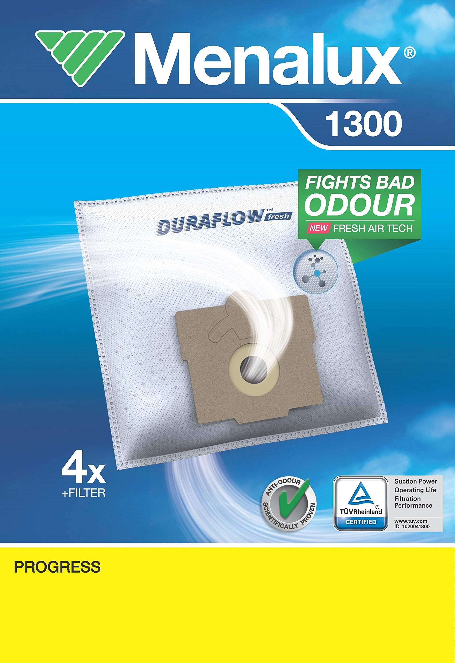 Menalux 1300 4x Vacuum Cleaner Bags for Progress