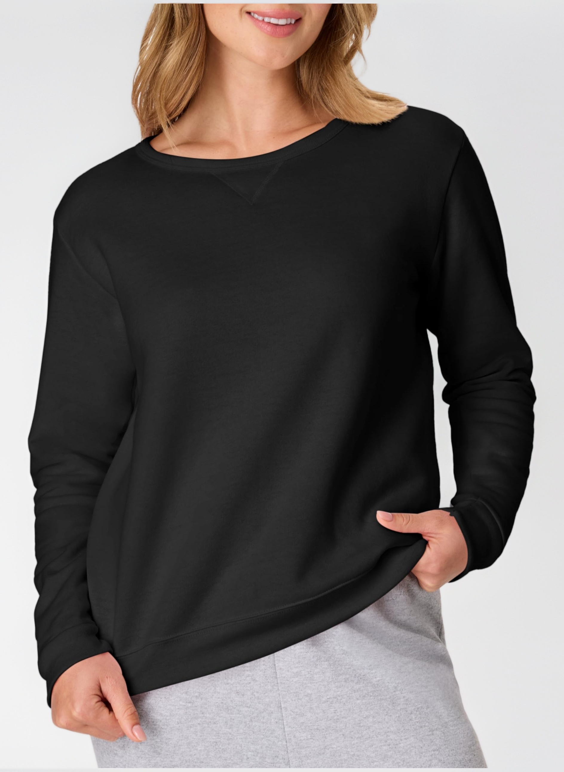 Women's Women's Fleece V-notch Sweatshirt Shirt (pack of 1)