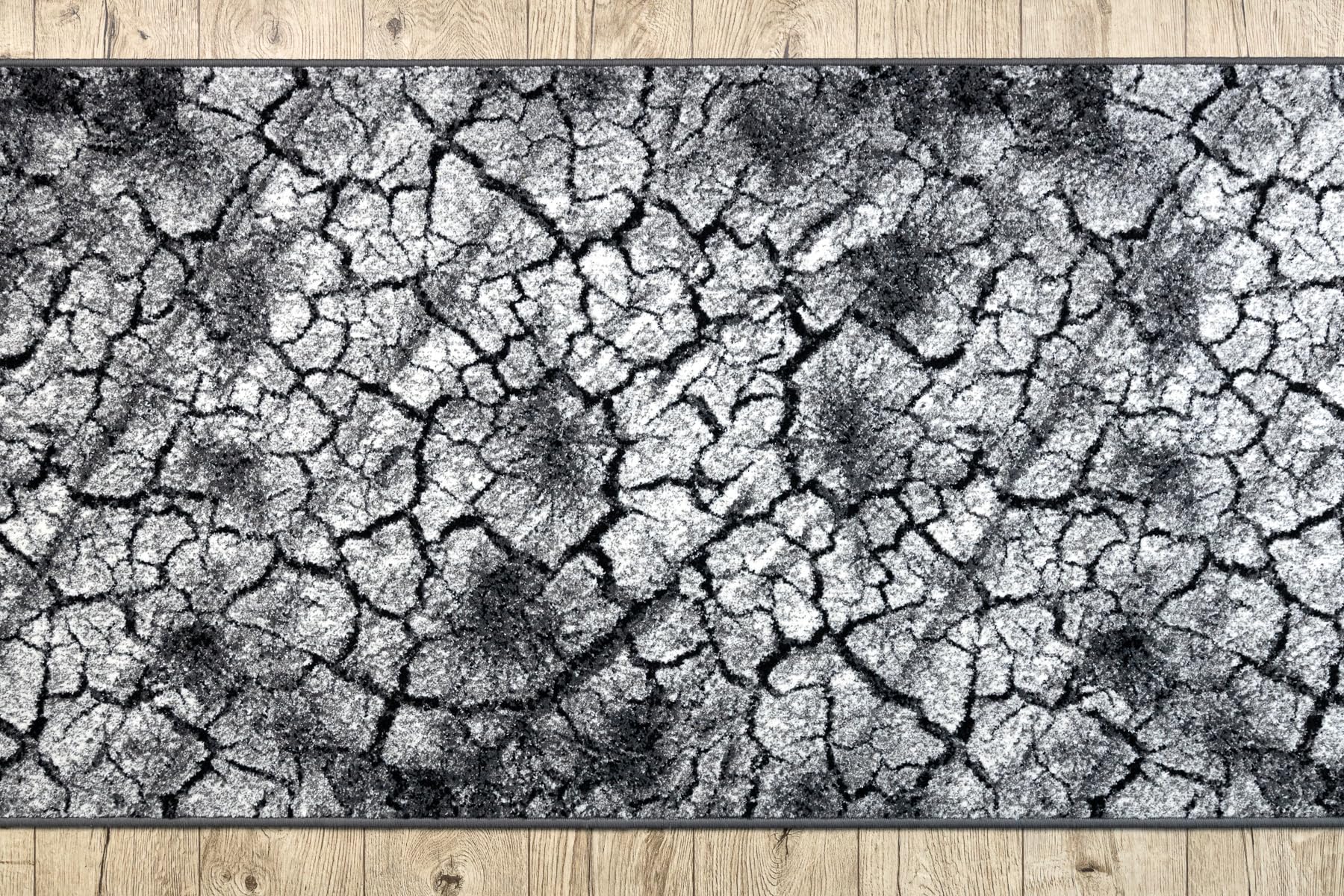 Bieżnik Silver Terra popękany spód szary 80 cm 80 x 200 cm szary
