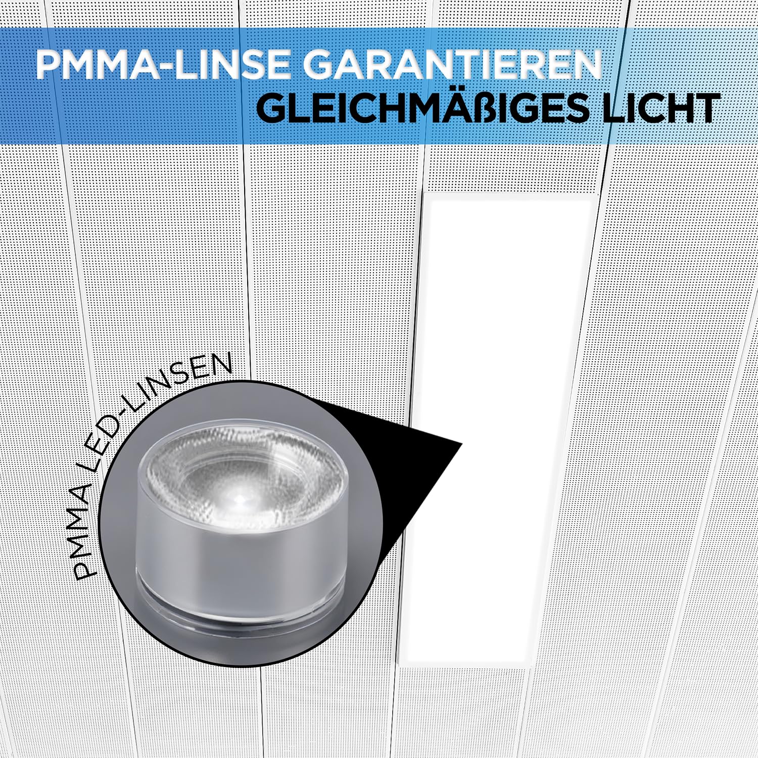 LECOM 6x LED Panel 120x30 cm Kaltweiß 6500K mit Aufbaurahmen - 4000lm Deckenleuchte Deckenpanel Aufbau mit Rahmen Aufputz Flächenleuchte