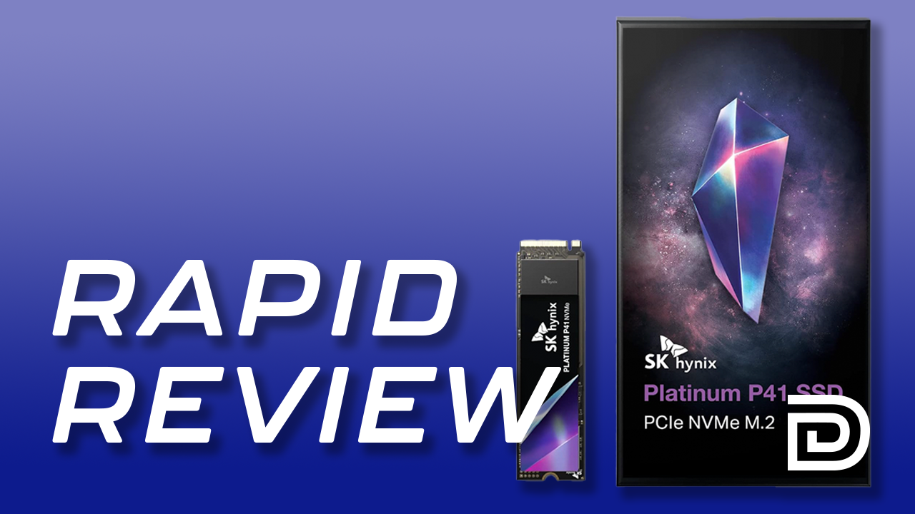 Watch SK hynix Platinum P41 2TB PCIe NVMe Gen4 M.2 Rapid Review on 