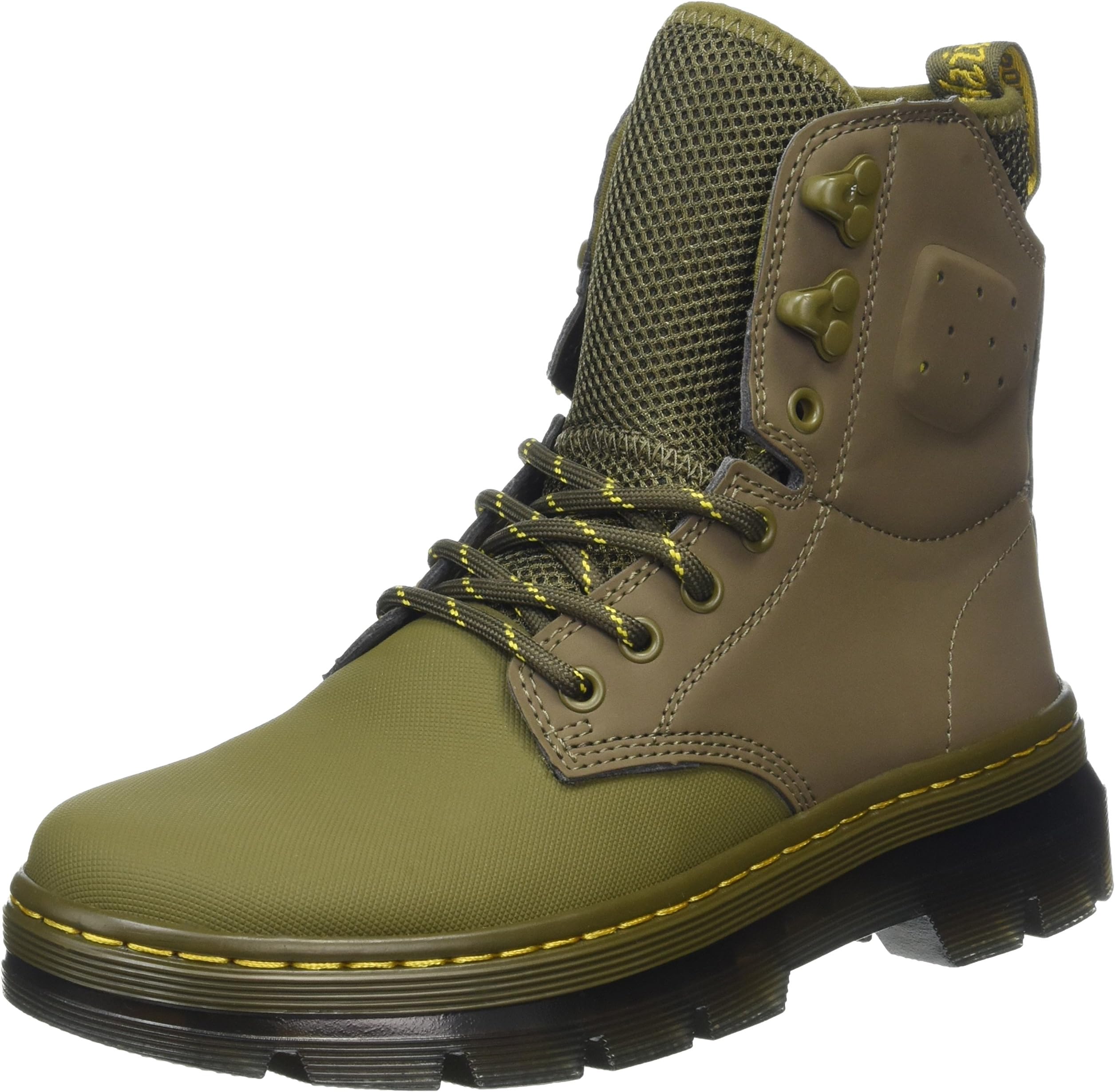Dr. Martens Unisex's Quinton Mid Olive Ajax+Synthetic Nubuck Boots