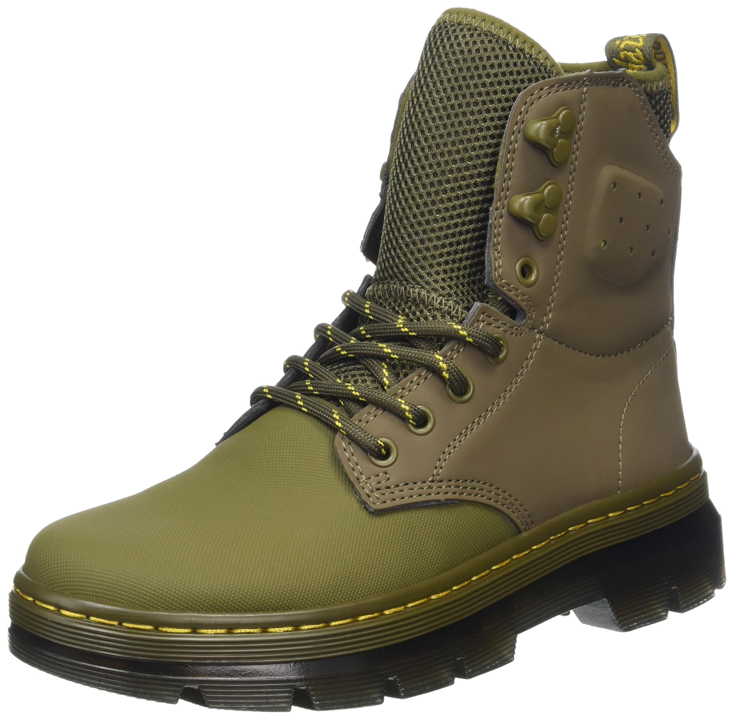 Dr. Martens Unisex's Quinton Mid Olive Ajax+Synthetic Nubuck Boots