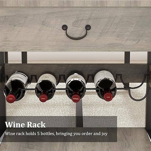 Miniatura 5 de GarveeHome Juego de mesa de comedor para 4, juego de mesa de comedor de cocina con bancos tapizados, mesa de comedor de cocina con cajones