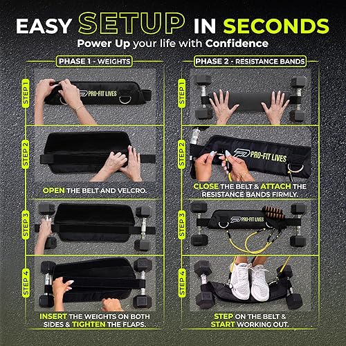 Miniatura 8 de Cinturón de empuje de cadera con bandas de resistencia y asas, cinturón de levantamiento de pesas resistente para mancuernas, pesas rusas y platos,