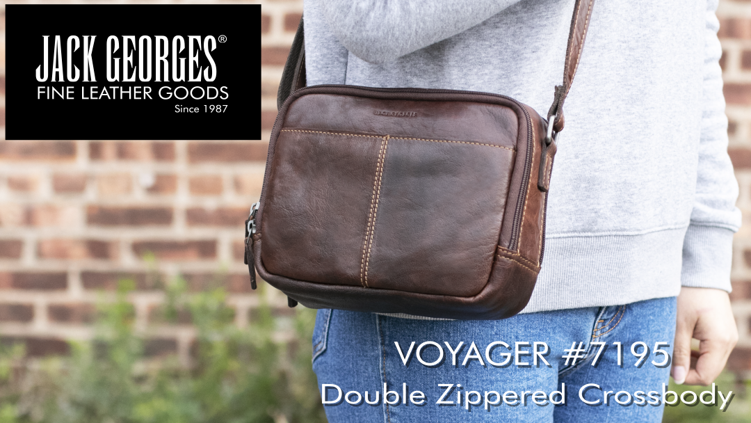 Amazon.com: Voyager Double Zippered Crossbody Bag #7195 (Black