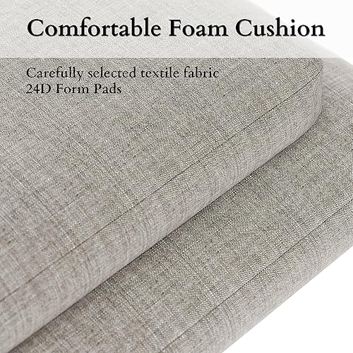 Miniatura 6 de Juego de 2 sillas de comedor para patio, sillas de comedor de aluminio al aire libre con cojines impermeables, asientos de metal para patio al aire