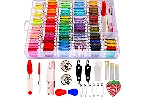200+Pcs Exquisite Embroidery Floss in Organizer Box