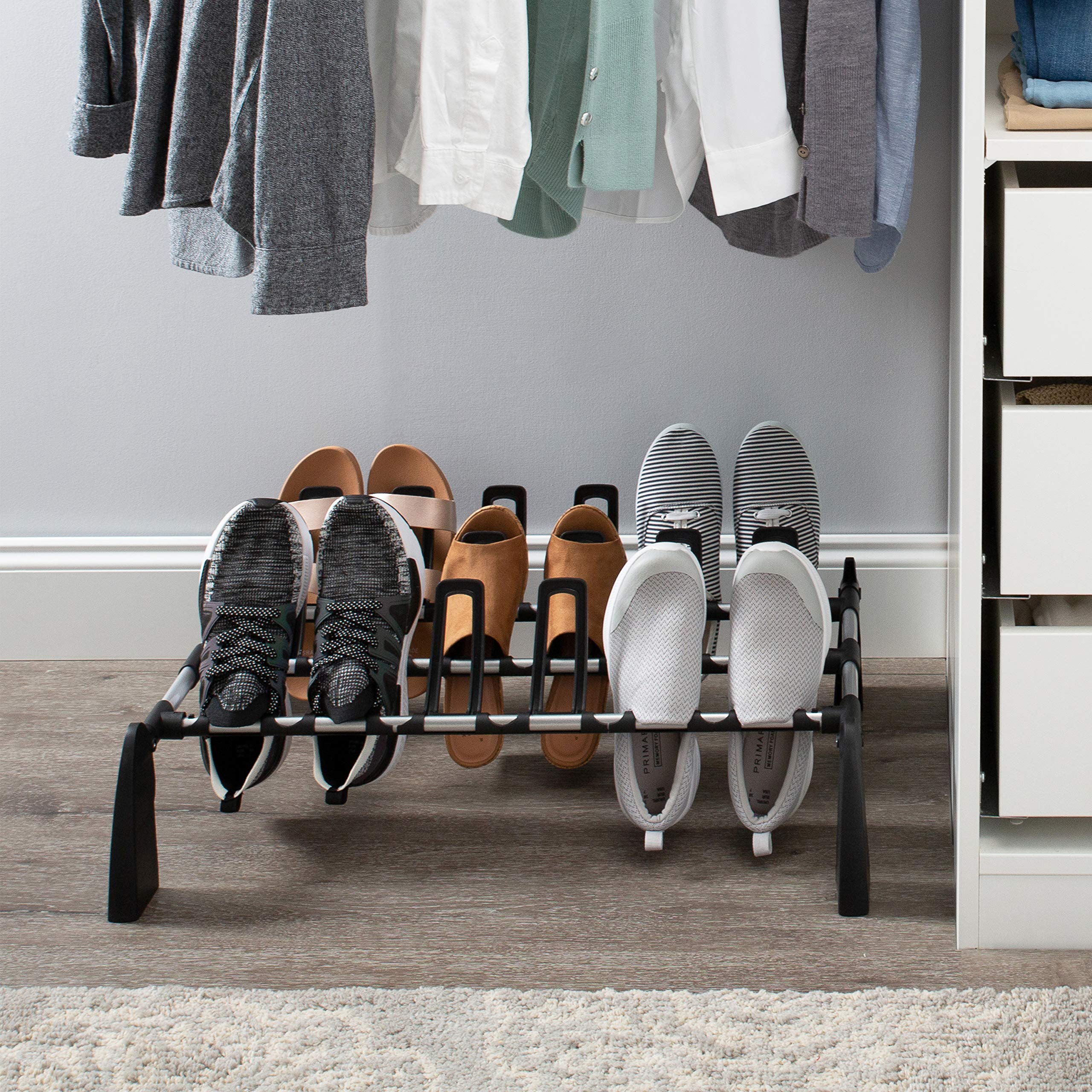 Amazon.com: Organize It All 9 Pair Floor Shoe Rack | Storage and