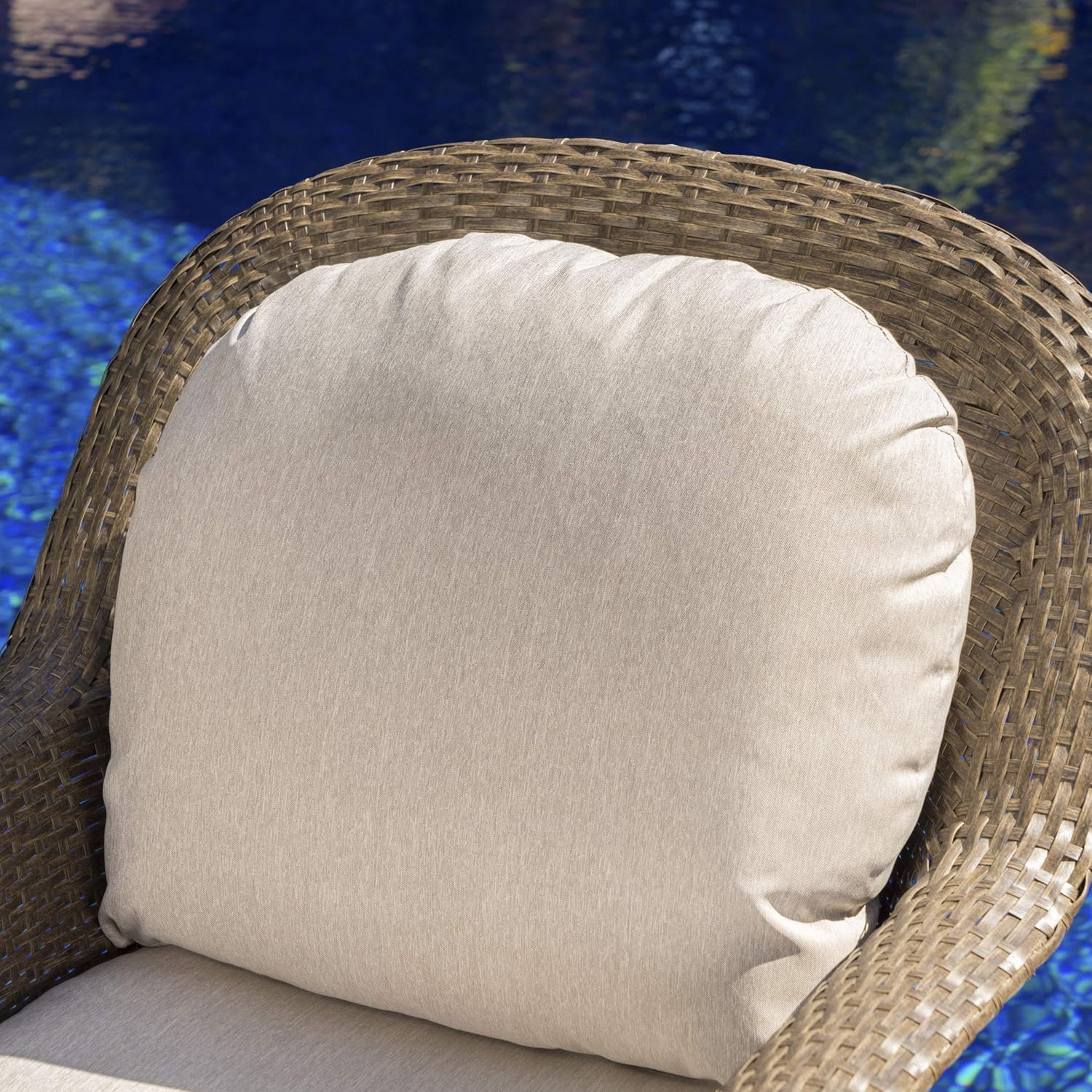 Christopher Knight Home Liam Outdoor Wicker Swivel Club Chairs with Water Resistant Cushions, 2-Pcs Set, Brown / Ceramic Grey