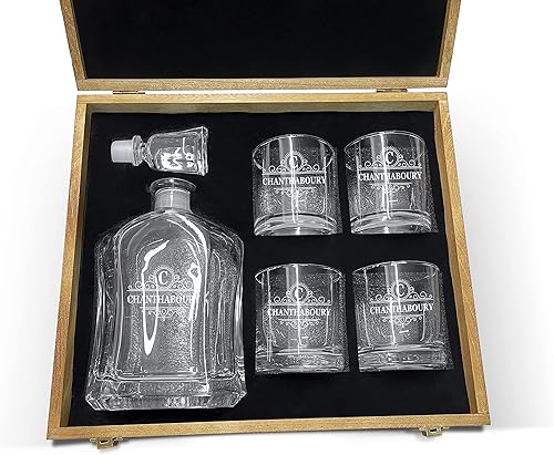 Miniatura 8 de Krezy Case - Juego de decantador, set de decantador vintage con 2 vasos de whisky, juego de 4 vasos de whisky