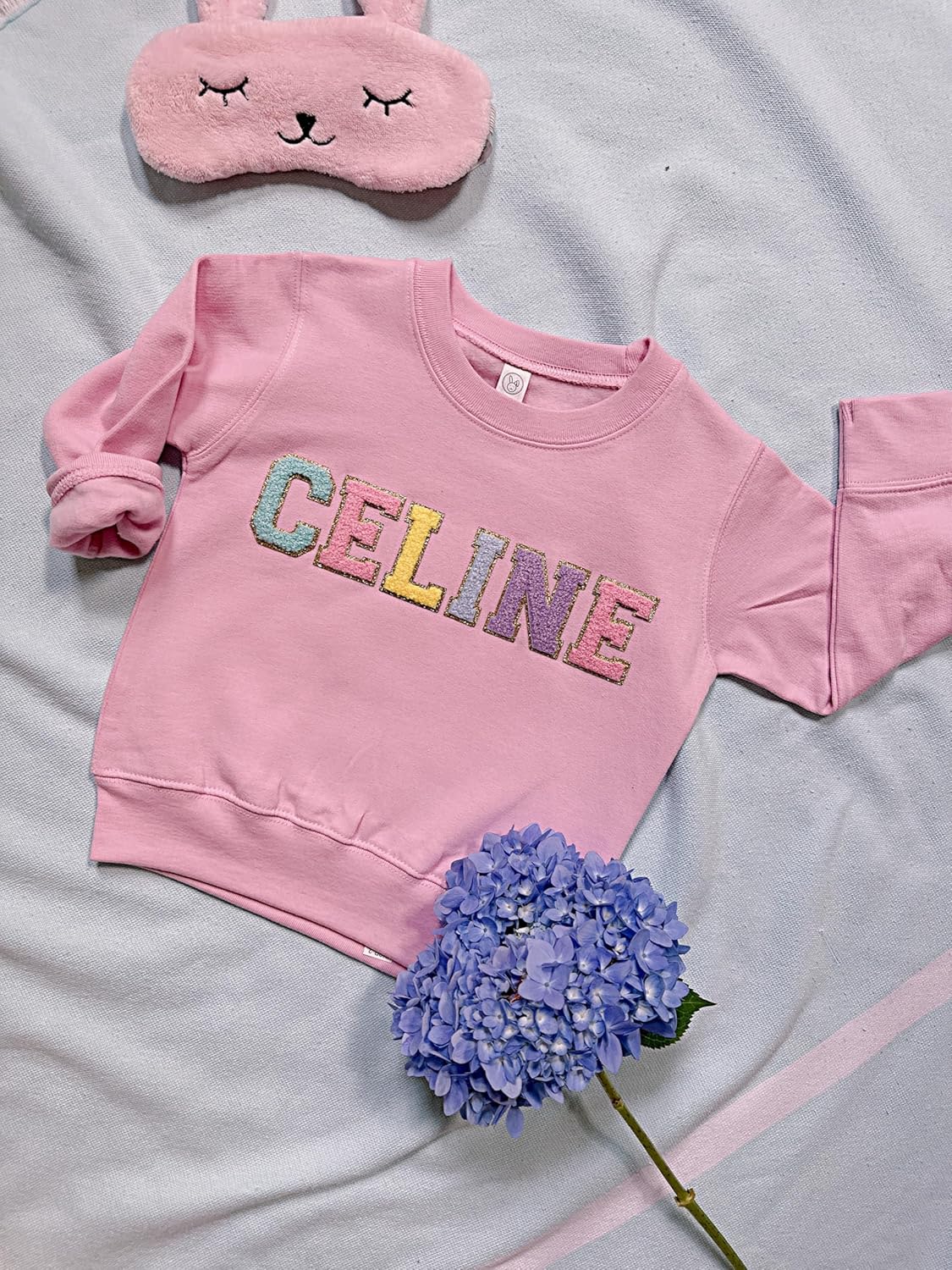 Kids custom sweatshirt, personalized birthday gift, Children's shirt with chenille letters, Hoodies for Boys and Girls