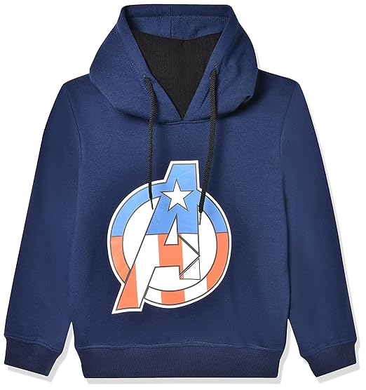 Boys Cotton Hooded Neck Sweatshirt (DMANSW0002.3_13-14Y_Blue_13 Years-14 Years)
