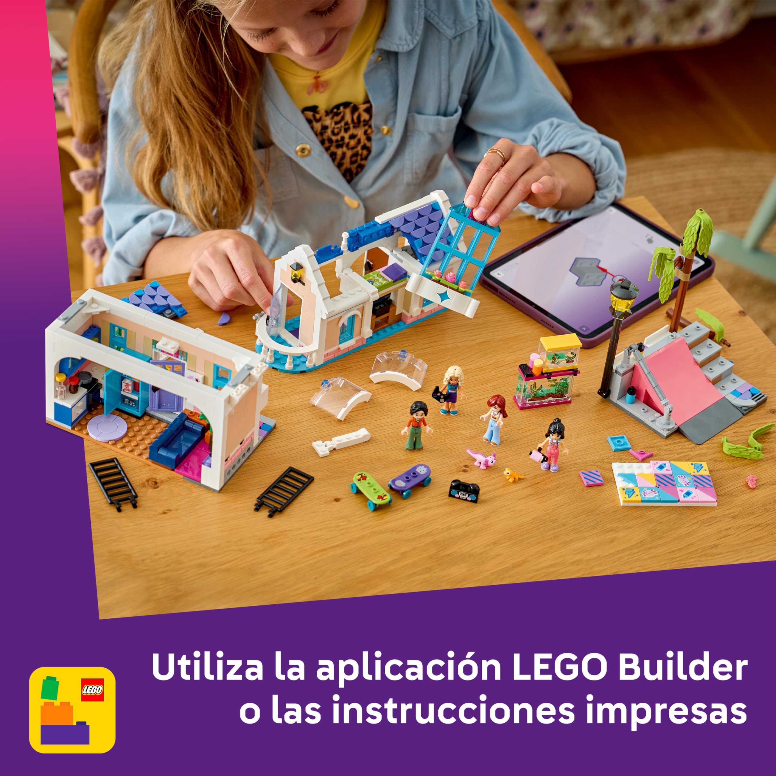 LEGO Friends Casa Familiar de Liann de Juguete - Set en Miniatura con Jardín, 4 Mini Muñecas, Figuras de Animales Inc. Ajolote y Gecko - Regalo de Cumpleaños para Niñas de 7+ Años - 42687