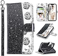 Vista 44 de ULAK Funda tipo cartera compatible con iPhone 13 para hombres, funda protectora con tapa de piel PU premium y función de caballete con tarjetero