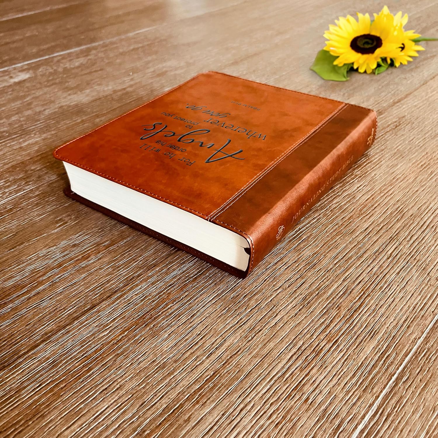 Custom Engraved ESV Journaling Study Bible, Wide Margin Note-Taking Bible, Personalized Christian Gift, Baptism Gift for Women