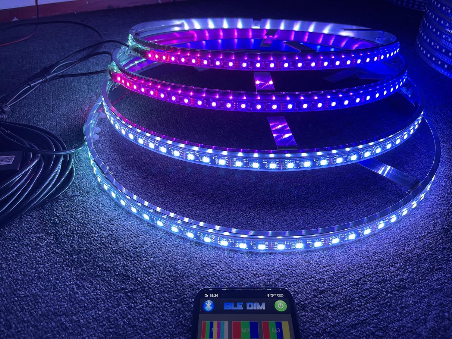 Crazy Deals Sando Tech Dream Chasing Colors Flow 15.5‘’ LED Wheel Ring Lights Rim Lights Tire Lights Blue-Tooth App Controlled 4 Lights Flash Deals - 80% OFF Sando Tech Dream Chasing Colors Flow 15.5‘’ LED Wheel Ring Lights Rim Lights Tire Lights Blue-Tooth App Controlled 4 Lights