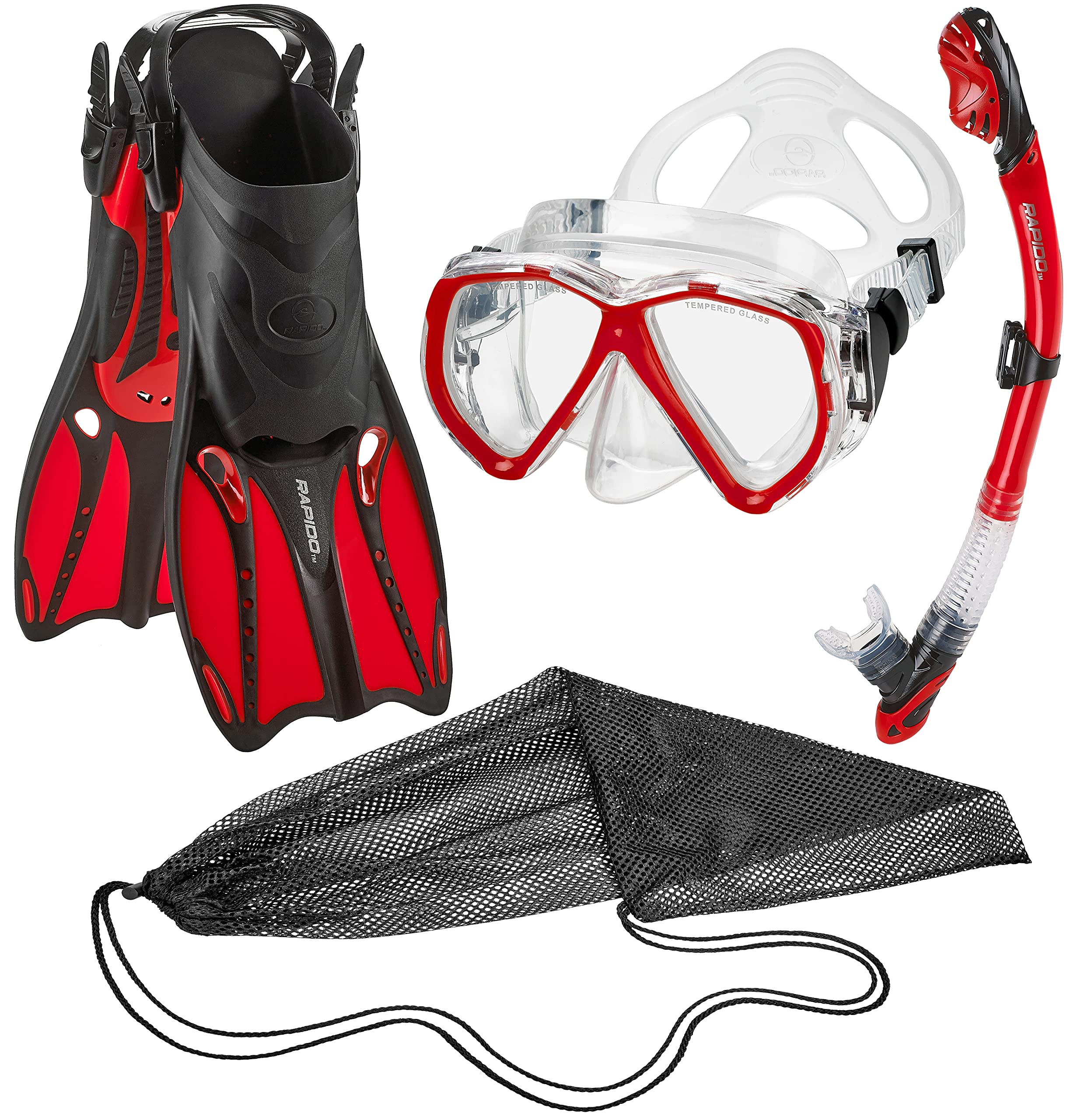 Snapklik.com : Rapido Adult Mask Fin Snorkel Set, Panoramic View ...