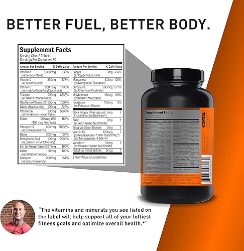 Miniatura 2 de JYM Supplement Science VITA JYM Multivitamínico deportivo diseñado para atletas 60 tabletas