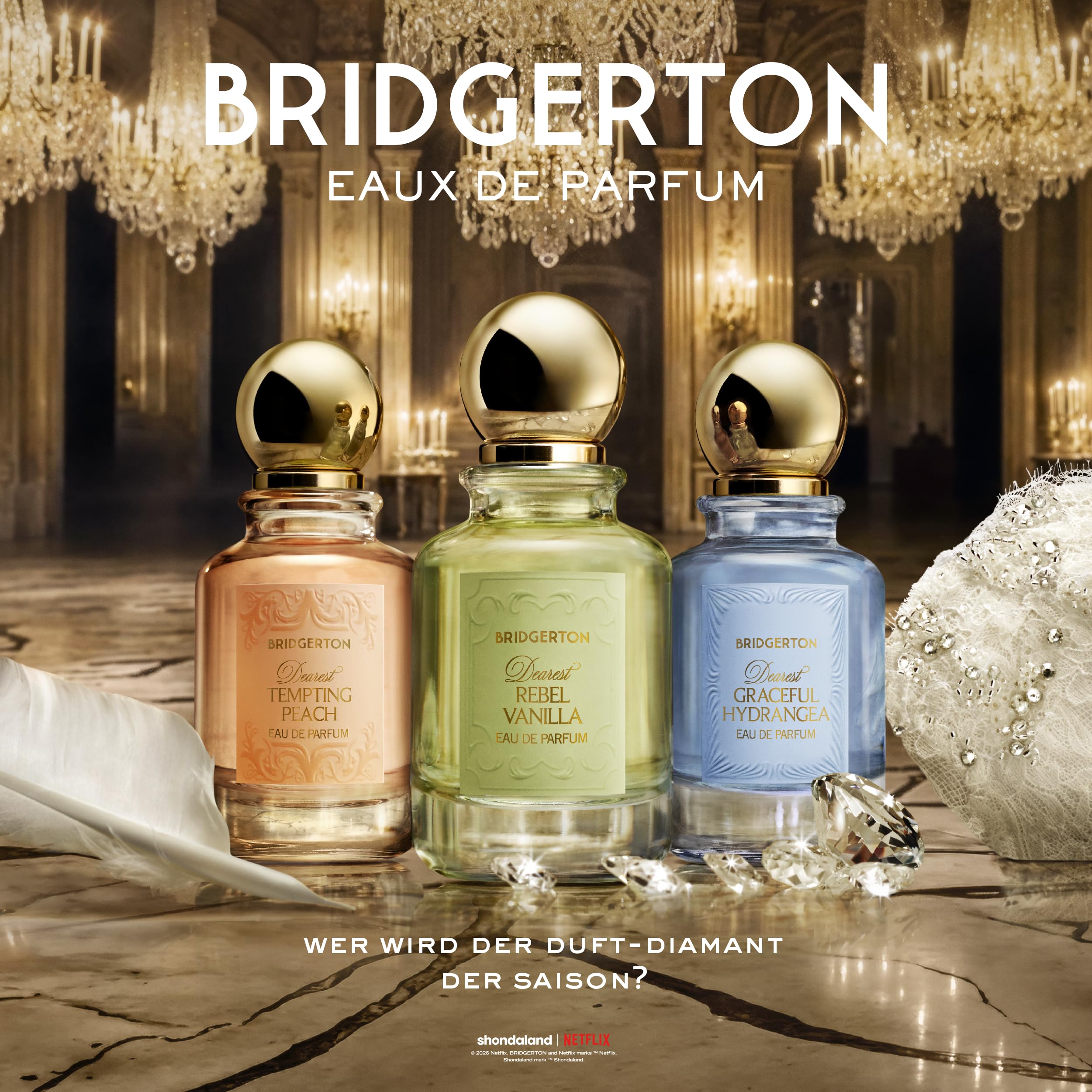 Bridgerton Dearest Rebel Vanilla Eau de Parfum – Ambriertes Parfüm für Damen – Mit Jasmin, Rose & Vanille – Langanhaltender Duft, 50ml