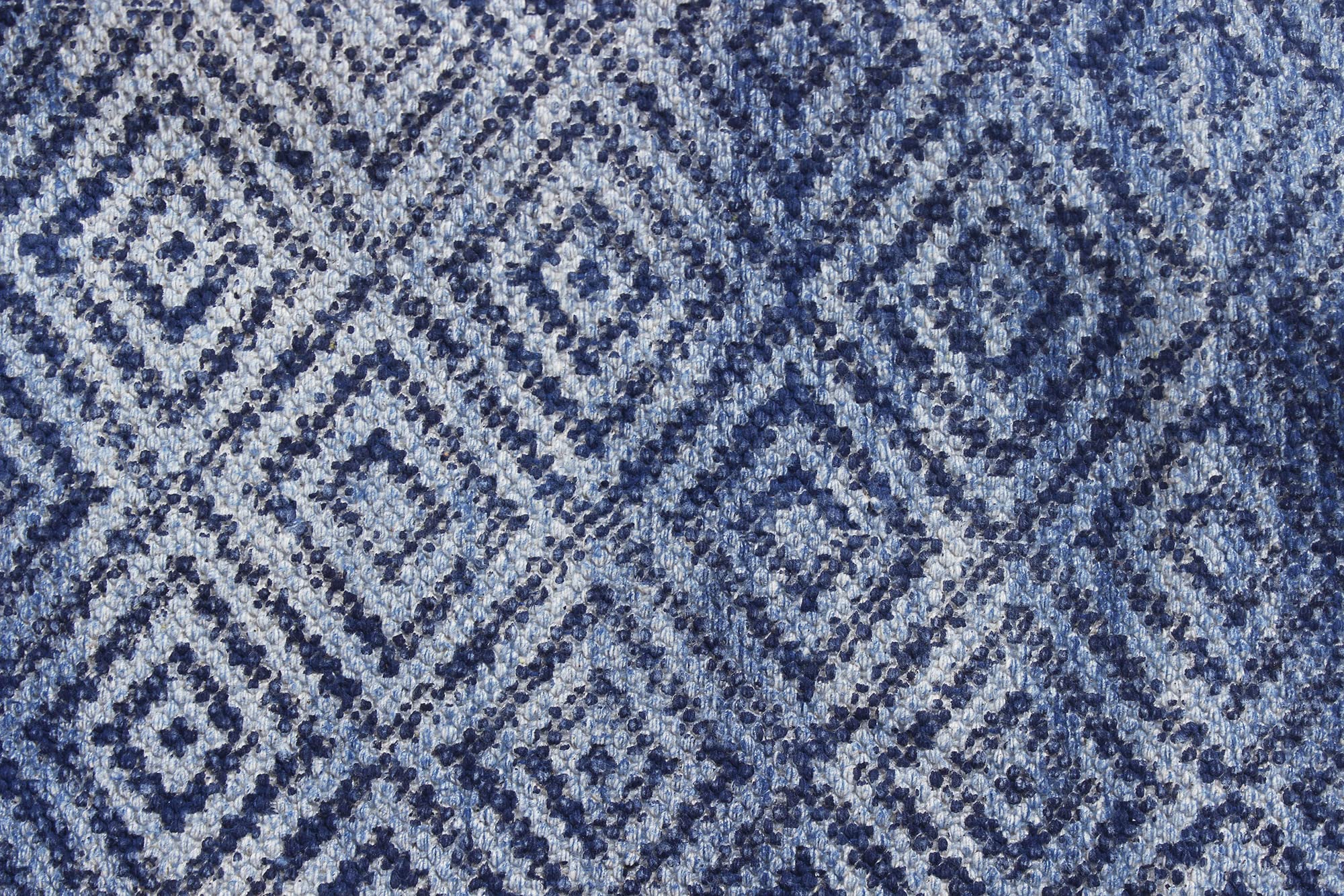 Tappeto indiano fatto a mano, 100% cotone, stampa astratta, blu, tappeto kilim, tappeto da bagno in cotone, tappeto per camera da letto, 180 x 240 cm