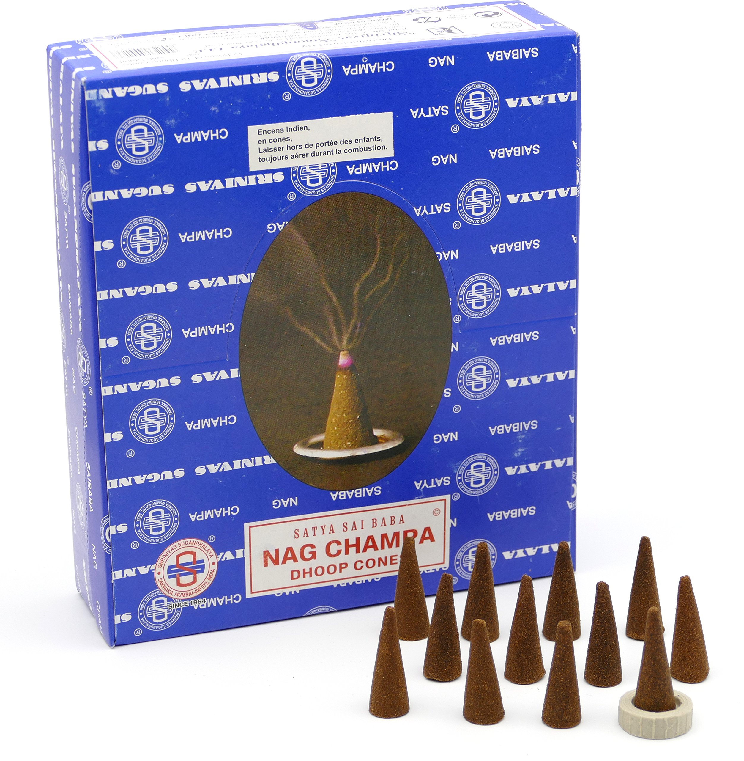 Sp@ Privé Light Satya Sai Baba Nag Champa Incense Cones Nagchampa - 12 Boxes = 144 Cones