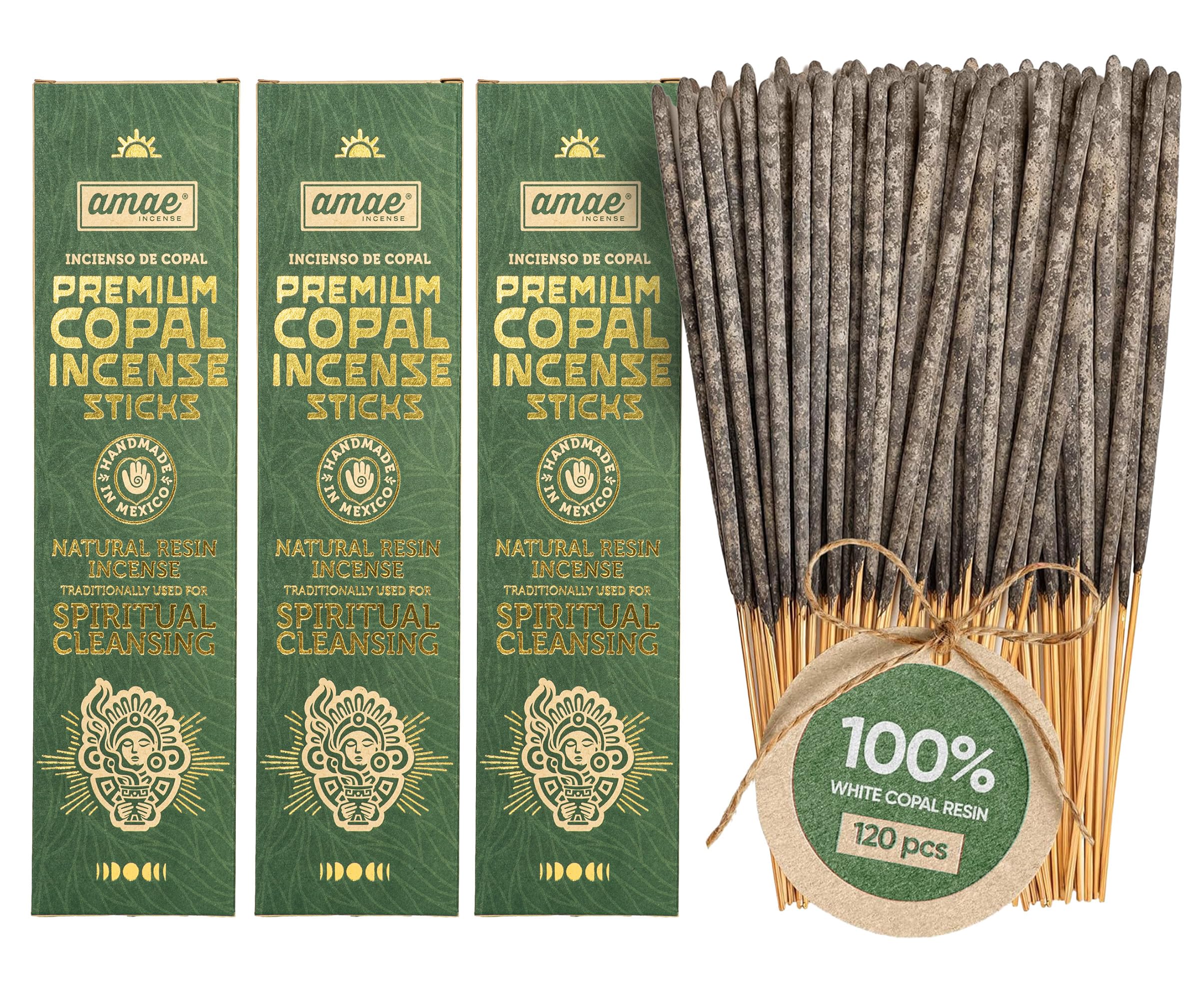 Incenso Maya Copal di alta qualità realizzato con 100% rame bianco, realizzato a mano in Messico (120)