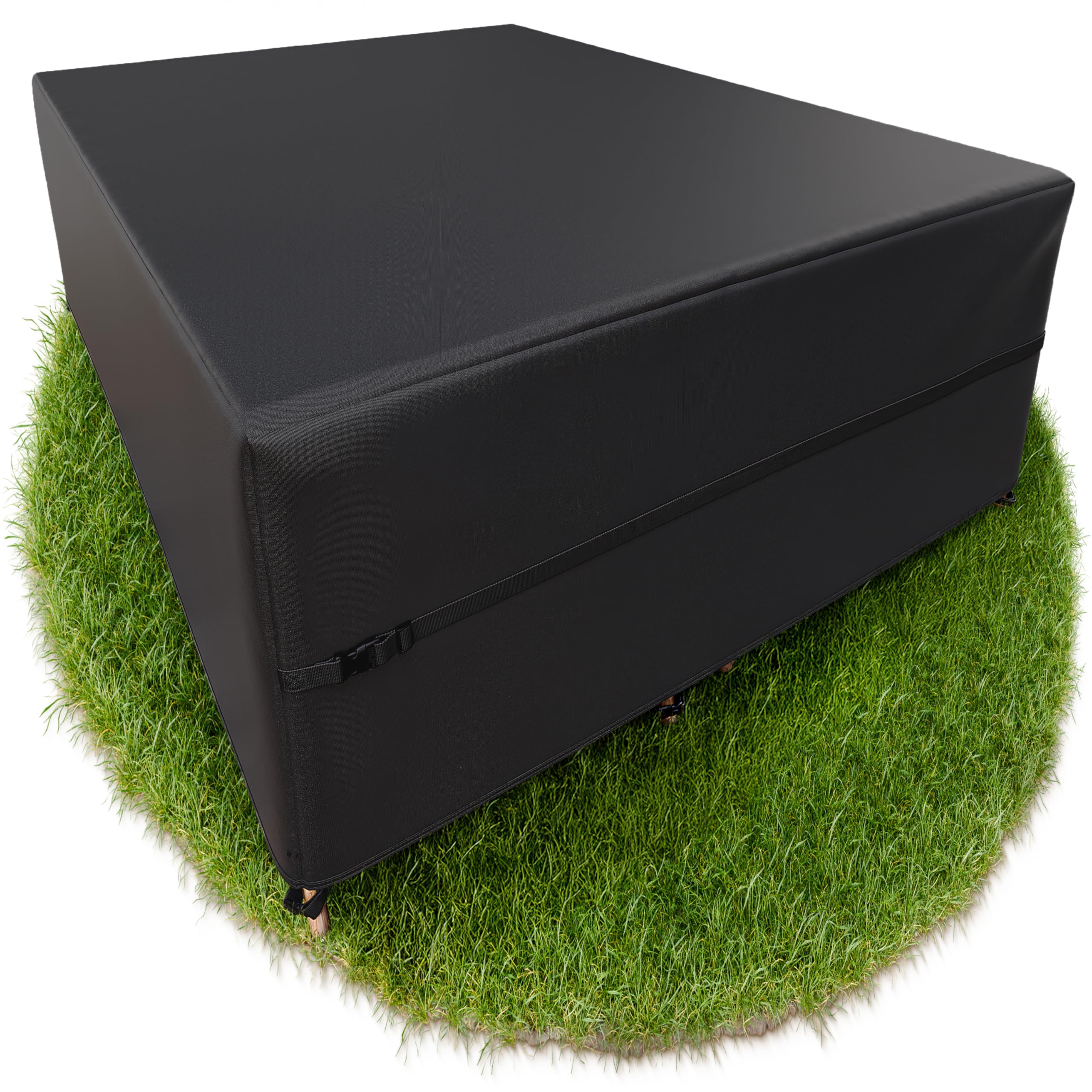 AMZBBQ® Premium Gartenmöbel Abdeckung – 180 x 120 x 74 cm – 100% wasserdichte Abdeckplane, Winterfeste Abdeckhaube für Gartentisch & Stühle, Wetterfeste & UV-beständige Schutzhülle, reißfeste Plane