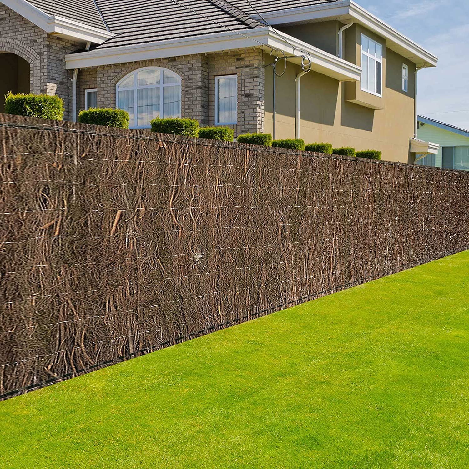 KARAT Clôture décorative en bruyère Naturelle 100% écologique - Brise-Vue résistante aux intempéries UV Anti-moisissures pour Jardin Balcon Terrasse Patio (H150 x L300 cm)