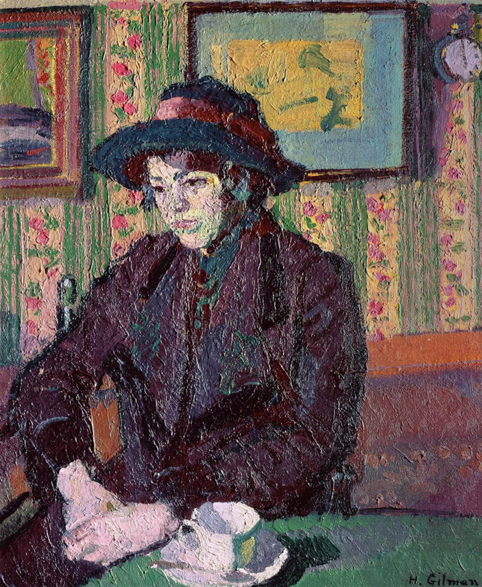 ARTXLXXBN Famous Prints Artwork Pictures Poster Painting Art the Tea Cup by Harold Gilman Artwork Landscape Pictures for Home Decor 60x90cm