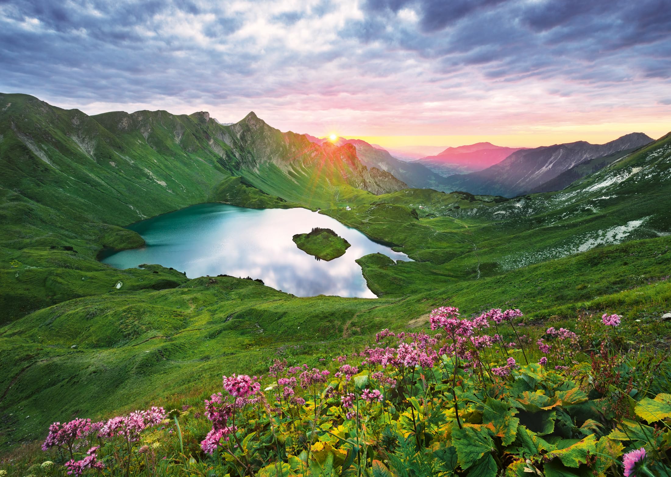 Ravensburger Puzzle 12001768 - Allgäuer Bergsee - 1000 Teile Foto-Puzzle aus der Reihe Deutschland Collection, für Erwachsene und Kinder ab 14 Jahren