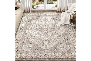 9x12 Farmhouse Area Rug: Stylize Your Space with Neutral Boho Charm