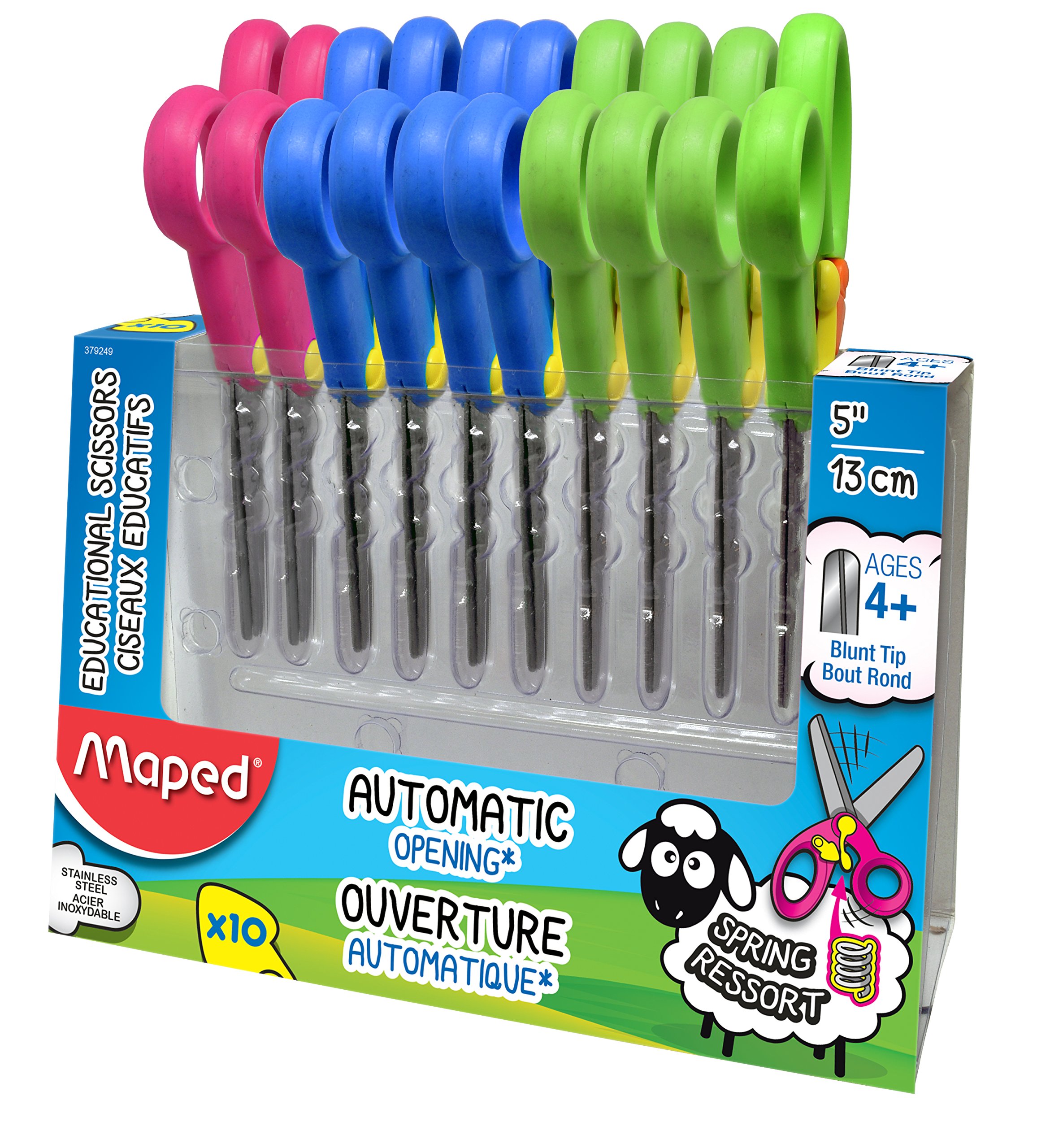 Maped Koopy Spring Assist Schere, 12,7 cm, 10 Stück
