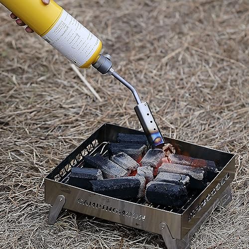 Miniatura 7 de Campingmoon - Cabezal de antorcha de propano MAPP, parrilla de camping con válvula de control de llama para barbacoa, fogata, chimenea MT-3915-PG