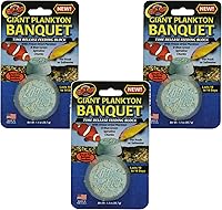 Zoo Med Plankton Banquet Block Feeders Giant Size 3 Pack - Spirulina-Rich Time-Release Food for Plecos, Tangs & Bottom Feeders
