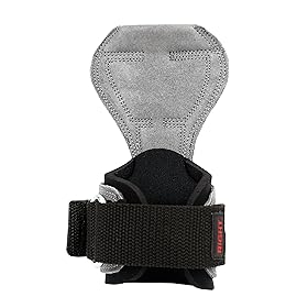 Cobra Grips PRO Weight Lifting Gloves Heavy Duty Straps Alternative Power Lifting Hooks Best For Deadlifts With Adjustable Neoprene Padded Wrist Wrap Support Bodybuilding (FIT Charcoal Leather)
