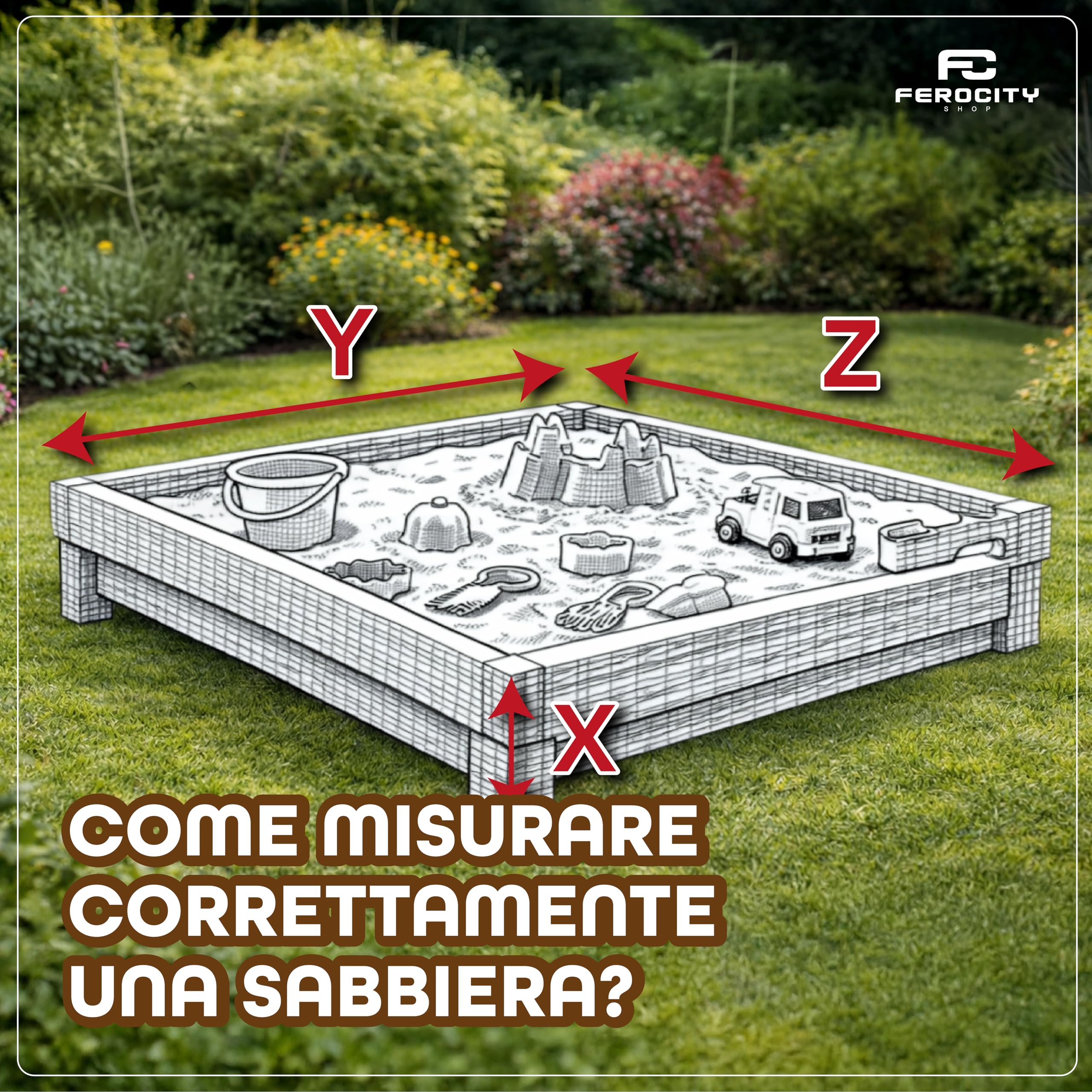 Personalizzata Copertura per Sabierra su misura traspirante e impermeabile al vento e all'acqua per cassetta di sabbia in tutte le taglie | Area giochi di sabbia | Nera [131]