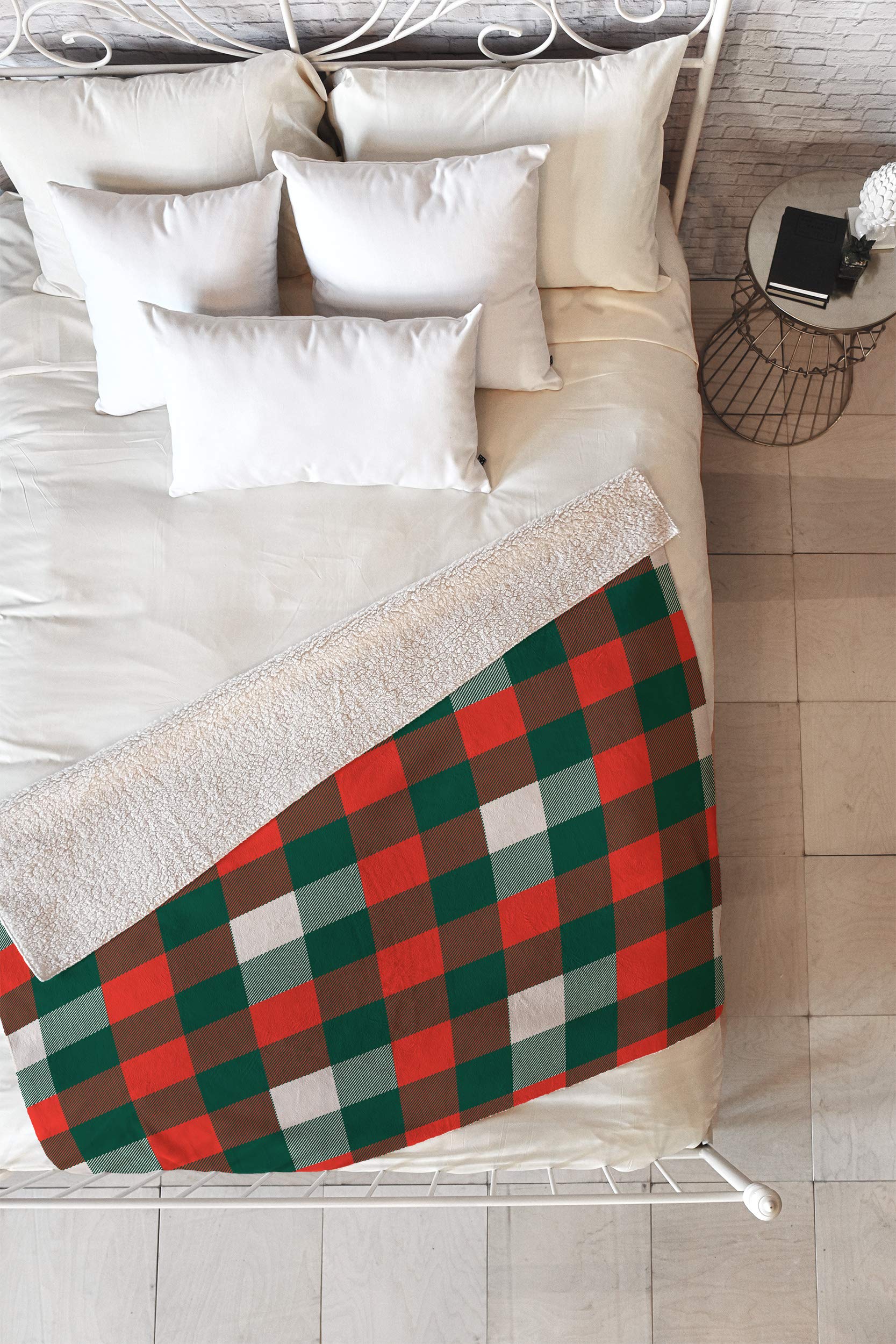 Deny DesignsZoe Wodarz Christmas Plaid Sherpa Throw Blanket, 50x60, Multicolor