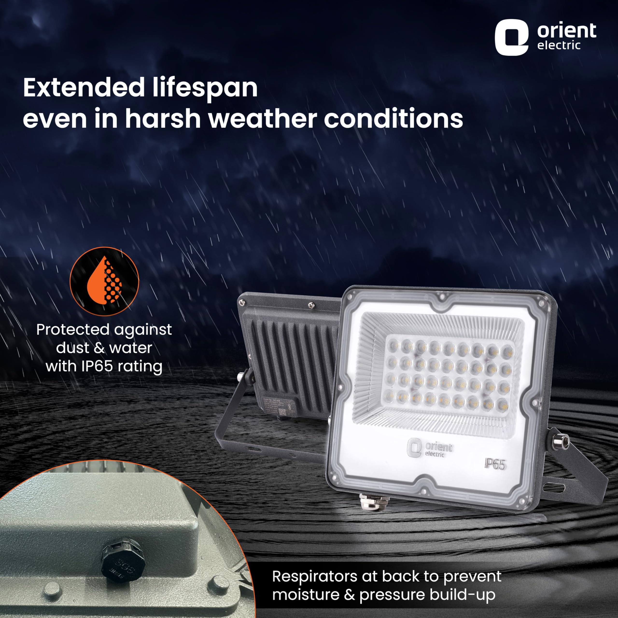 Orient Electric Razor Plus Flood Light - Waterproof LED -3