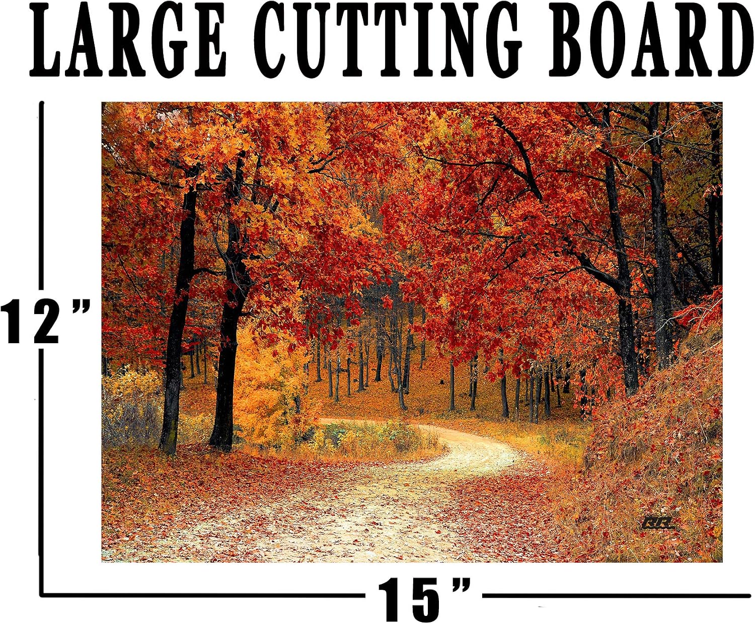 Onе-Dау Sаlе: Uр tо 50% оƒƒ Fall Autumn Leaves Road Trail Kitchen Glass Cutting Board Country Decorative Gift Design